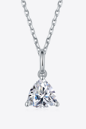 VVS1 Classic Teardrop Moissanite Pendant Sterling Silver Necklace