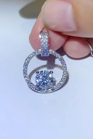 Sterling Silver 1 Carat Moissanite Necklace