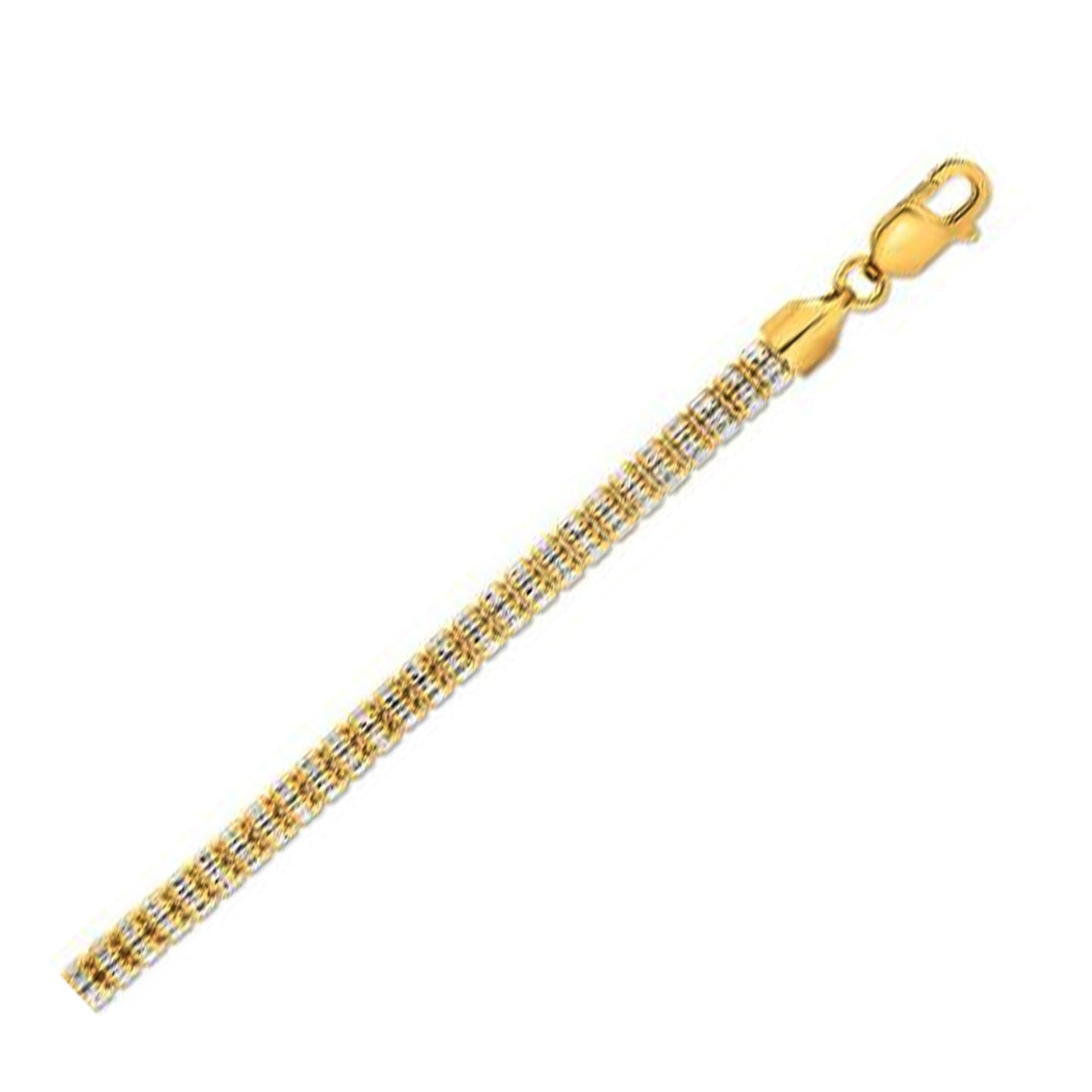 Ice Barrel Chain Bracelet in 14k Yellow Gold (4.25 mm)