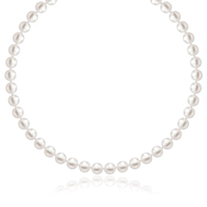 14k Yellow Gold Necklace with White Freshwater Cultured Pearls (6.0mm to 6.5mm)