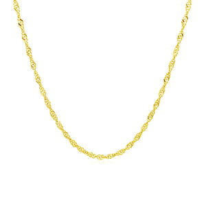 10k Yellow Gold Singapore Chain 1.5mm