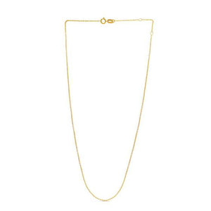 Adjustable Cable Chain in 14k Yellow Gold (1.0mm)