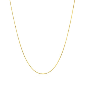 14k Yellow Gold Round Snake Chain 0.7mm