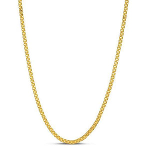 2.5mm 14k Yellow Gold Bismark Chain