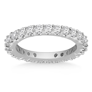 14k White Gold Common Prong Round Diamond Eternity Ring