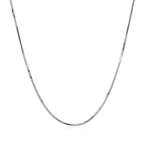 14k White Gold Adjustable Snake Chain 0.85mm