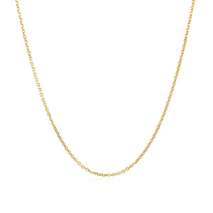 10k Yellow Gold Cable Chain 1.1mm