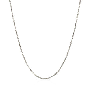 18k White Gold Cable Chain 1.1mm