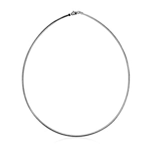 14k White Gold Classic Omega Style Chain (2 mm)