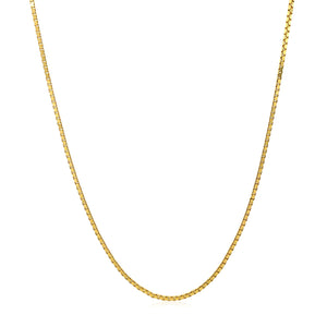 14k Yellow Gold Adjustable Box Chain 1.1mm