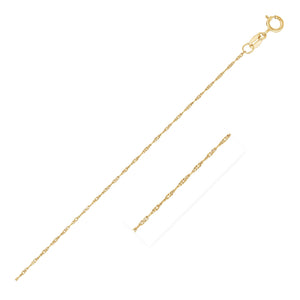 14k Yellow Gold Singapore Chain 0.6mm