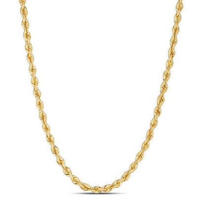 14k Yellow Gold Light Rope Chain 3.7mm