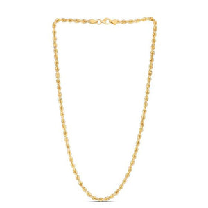 14k Yellow Gold Light Rope Chain 3.7mm