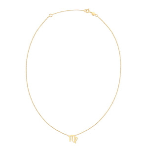 14K Yellow Gold Virgo Necklace