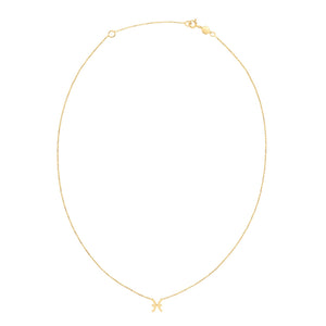 14K Yellow Gold Pisces Necklace