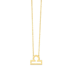 14K Yellow Gold Libra Necklace