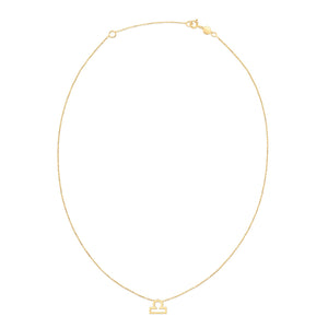 14K Yellow Gold Libra Necklace