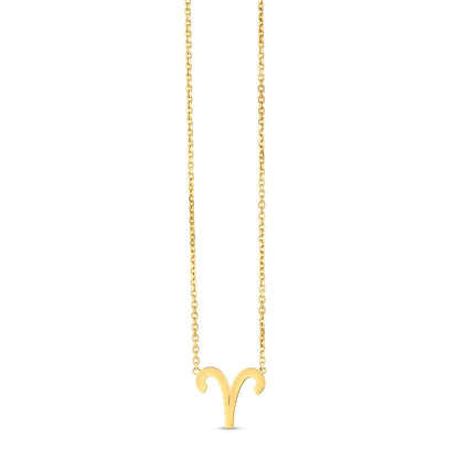 14K Yellow Gold Aries Necklace