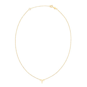 14K Yellow Gold Aries Necklace