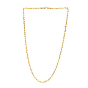 14k Yellow Gold Light Rope Chain 1.5mm