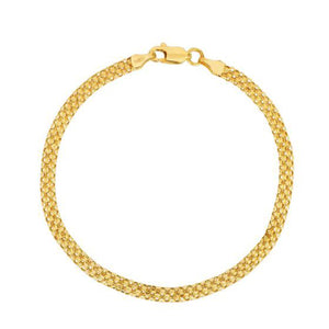 3.5mm 14k Yellow Gold Bismark Bracelet