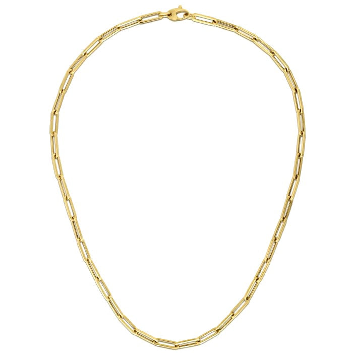 14K Yellow Gold Bold Paperclip Chain (4.2 mm)