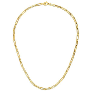 14K Yellow Gold Bold Paperclip Chain (4.2 mm)