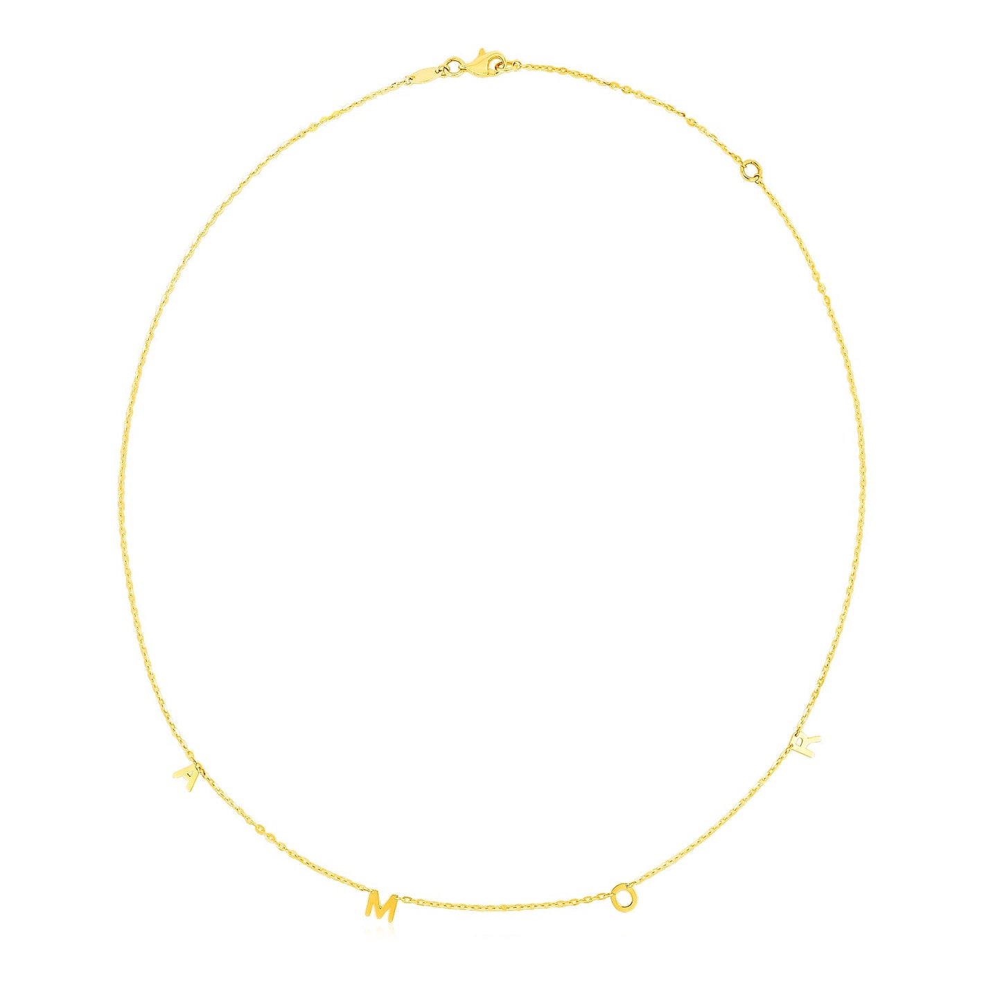 14k Yellow Gold Amor Necklace