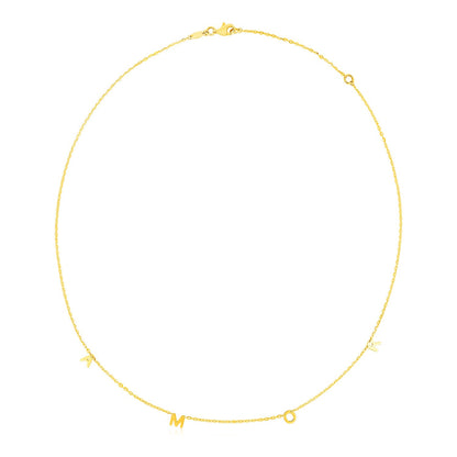 14k Yellow Gold Amor Necklace