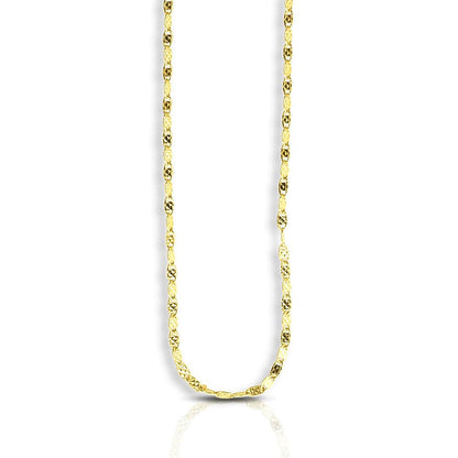 1.7mm 14k Yellow Gold Sparkle Valentino Chain