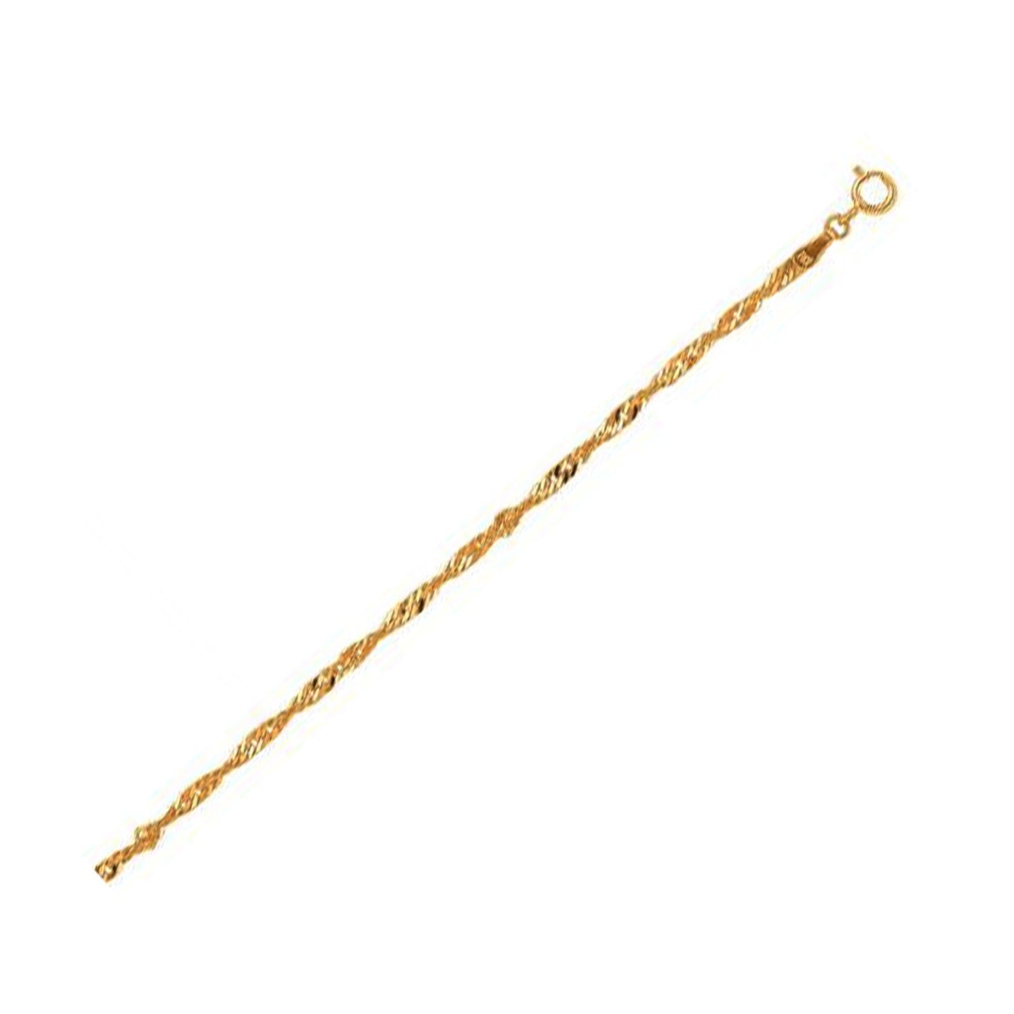 10k Yellow Gold Singapore Chain 2.2mm