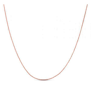 Double Extendable Diamond Cut Cable Chain in 14k Rose Gold (0.80mm)