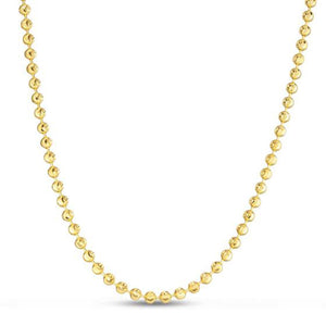 Moon Cut Bead Chain in 14k Yellow Gold (4.0 mm)