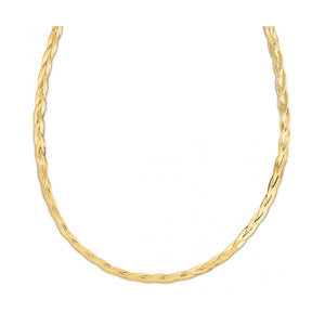 14k Yellow Gold Braided Herringbone Chain