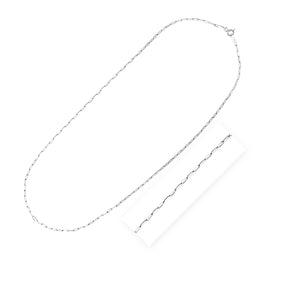 Sterling Silver Rhodium Plated Paperclip Chain (1.8 mm)