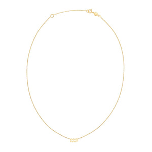 14K Yellow Gold Aquarius Necklace