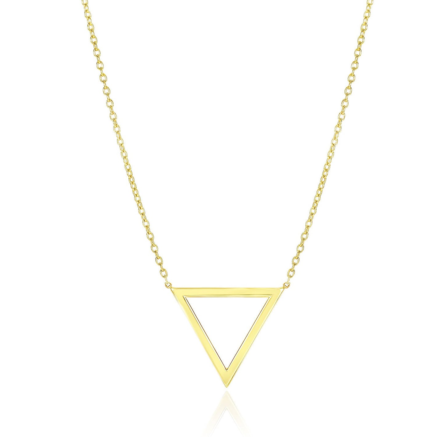 14k Yellow Gold Delta Symbol Chain Necklace