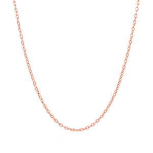 14k Rose Gold Round Cable Link Chain 1.5mm