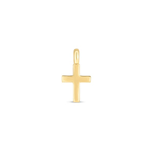 14k Yellow Gold Mini Cross Charm