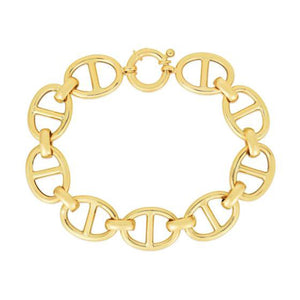 14k Yellow Gold High Polish Mariner Link Bracelet (13.0mm)