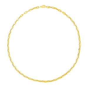 14k Yellow Gold Paperclip Chain Necklace