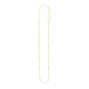 Endless Adjustable Diamond Pendant Chain in 14k Yellow Gold (3.0mm)