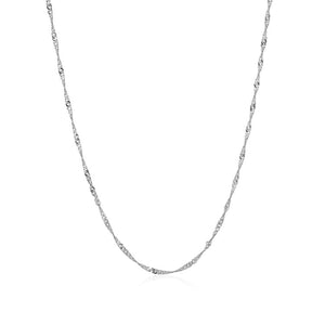 10k White Gold Singapore Chain 1.5mm