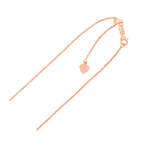 Adjustable Cable Chain in 14k Rose Gold (1.0mm)