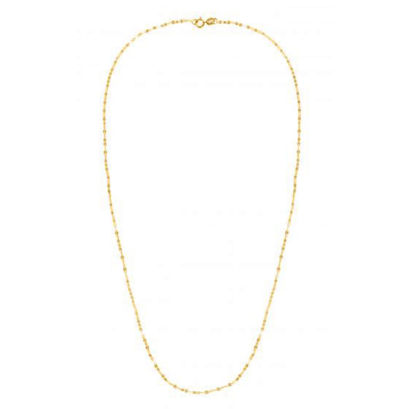 1.2mm 14k Yellow Gold Alternate Valentino Chain (Men's / Women's)