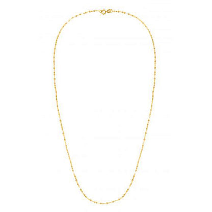 1.2mm 14k Yellow Gold Alternate Valentino Chain (Men's / Women's)