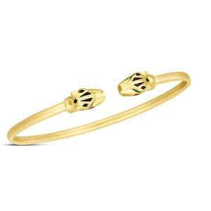 14k Yellow Gold Panther Bangle