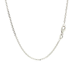 14k White Gold Adjustable Cable Chain 1.5mm