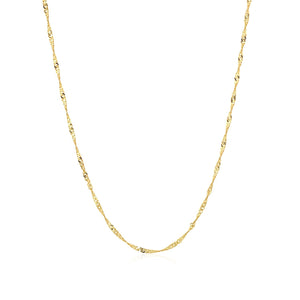 10k Yellow Gold Singapore Chain 1.5mm