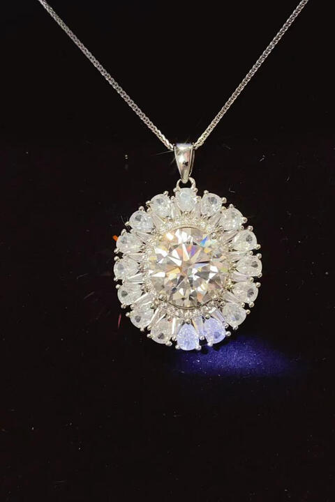 5 Carat Moissanite Sterling Silver Necklace